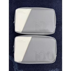Lufthansa Business Class 100th Anniversary Amenity Bag - White / Gray - NEW